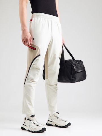 Regular Pantaloni sport 'Unstoppable' de la UNDER ARMOUR pe alb: față