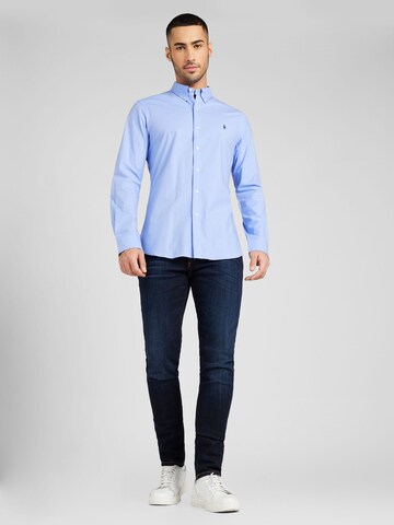 Coupe slim Chemise Polo Ralph Lauren en bleu