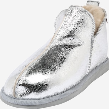 Pantoufle 'Annie' SHEPHERD en argent : devant