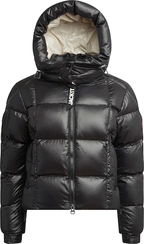 JACK1T Outdoor Jacket ' EZ Boxed Crop Puffer Lux ' in Black: front