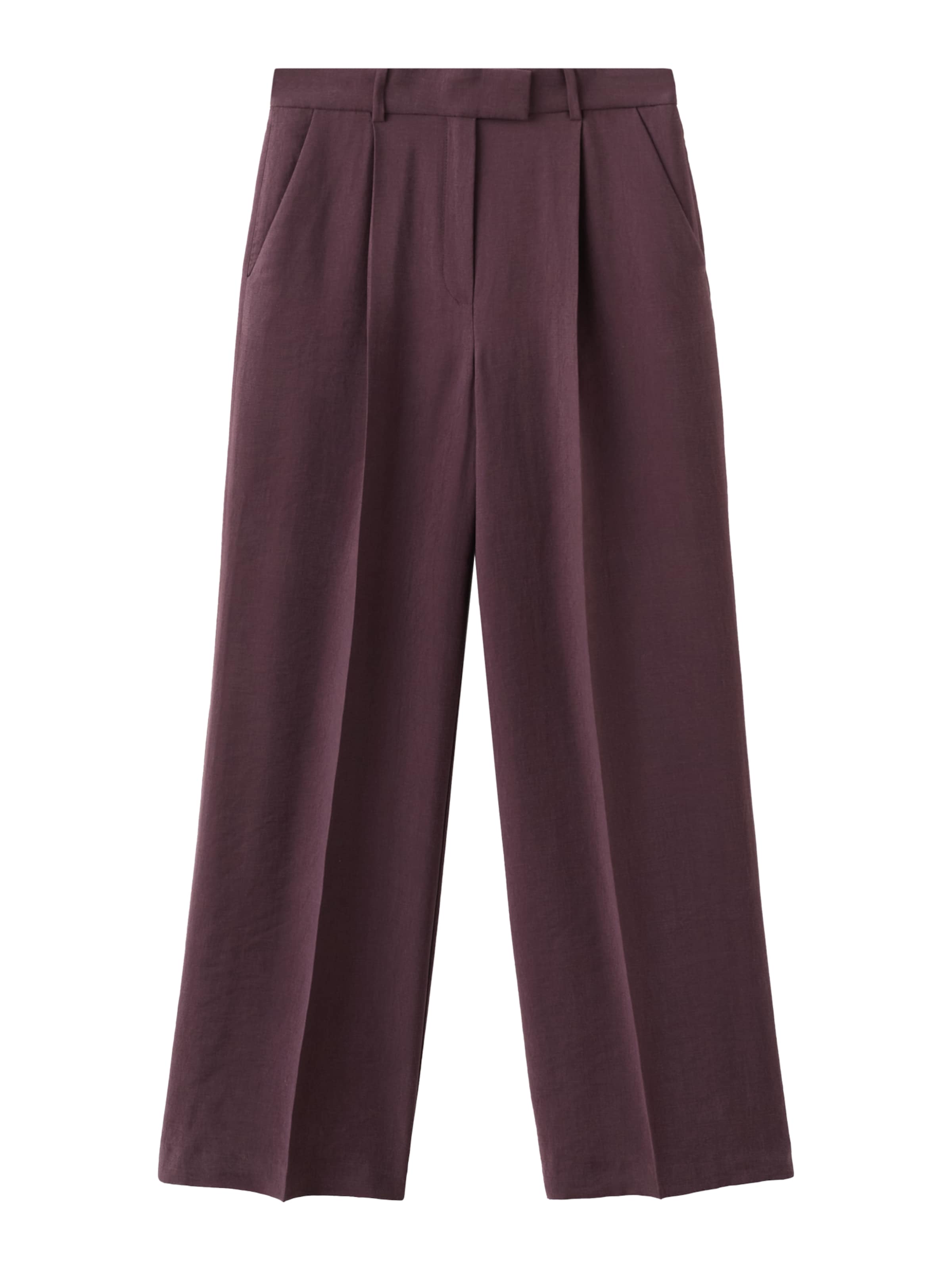 MANGO Szabványos Ráncos nadrág 'Veronica' - lila: elől