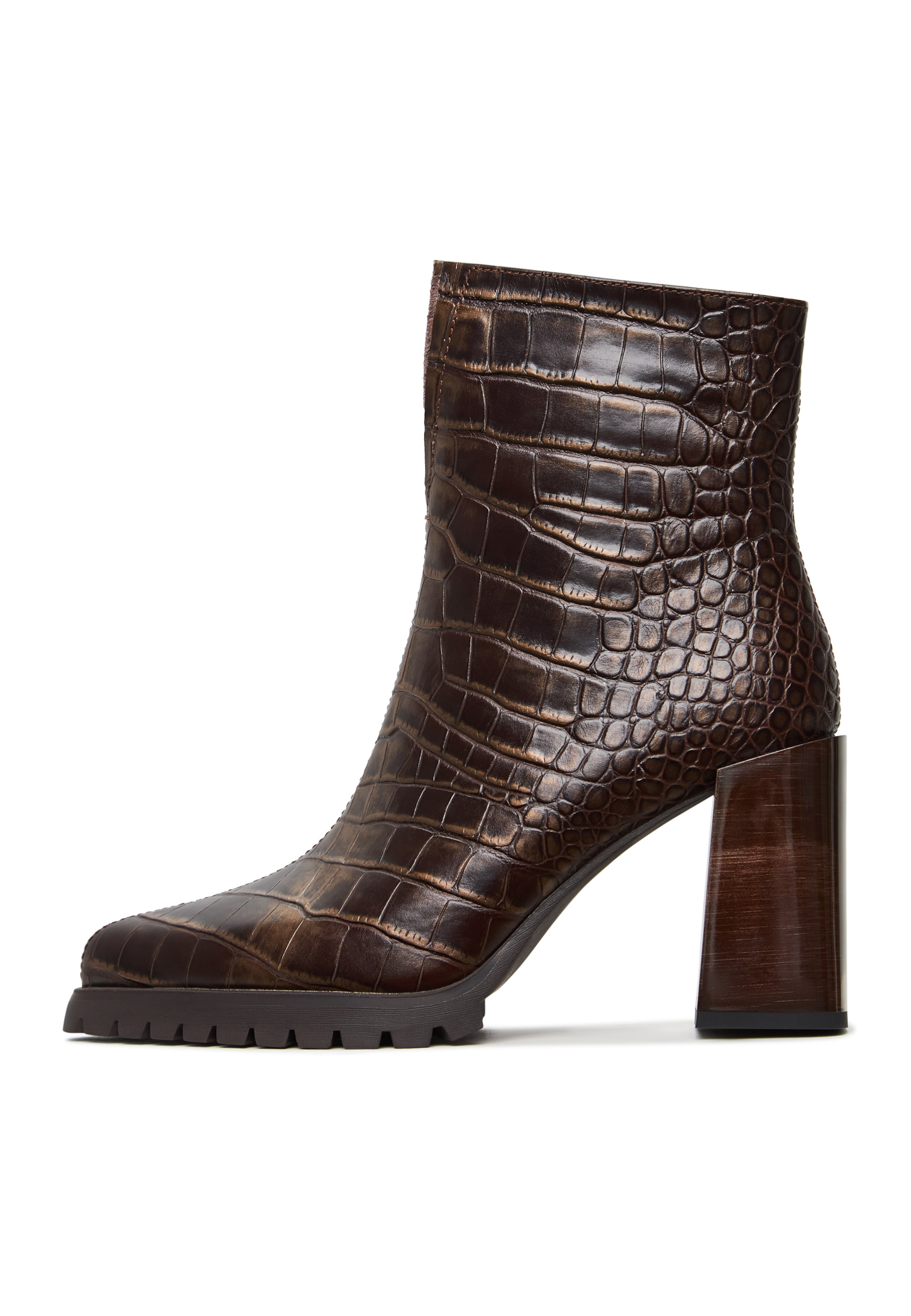 CESARE GASPARI Stiefelette in Braun: Vorderseite