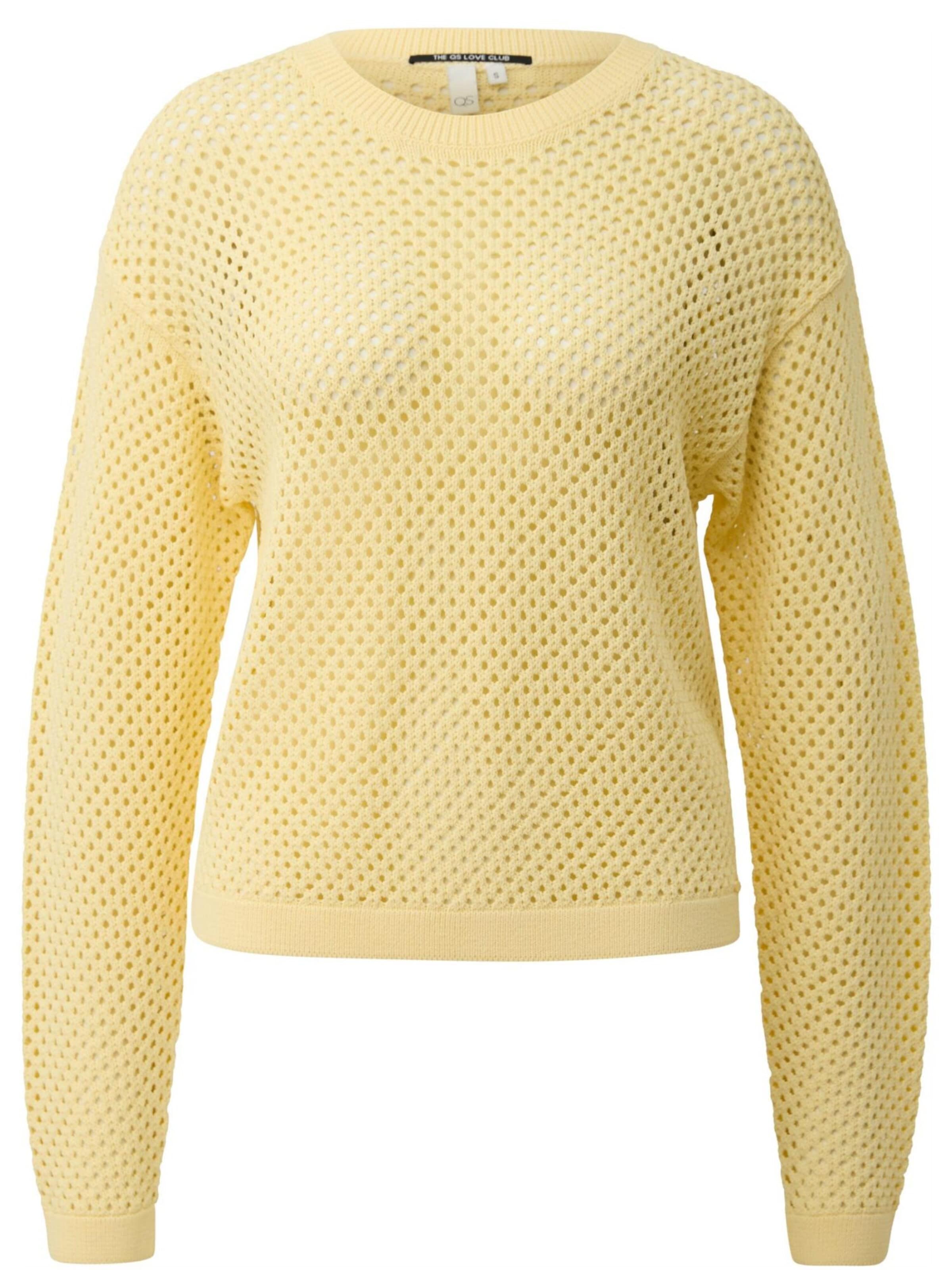 Pull-over QS en jaune : devant