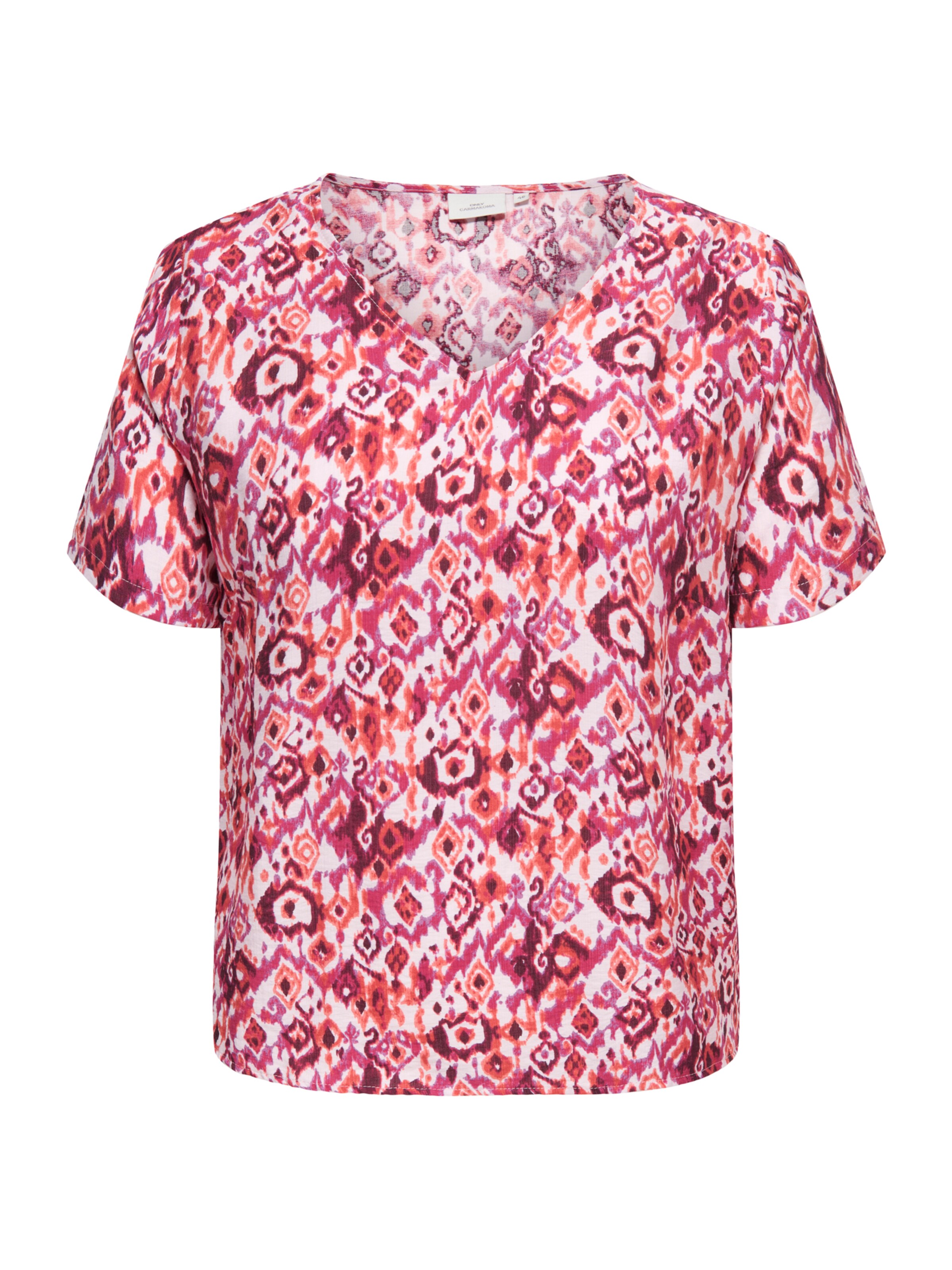 Bluză 'CARHAVANA' ONLY Carmakoma pe portocaliu / fucsia / alb, Vizualizare produs