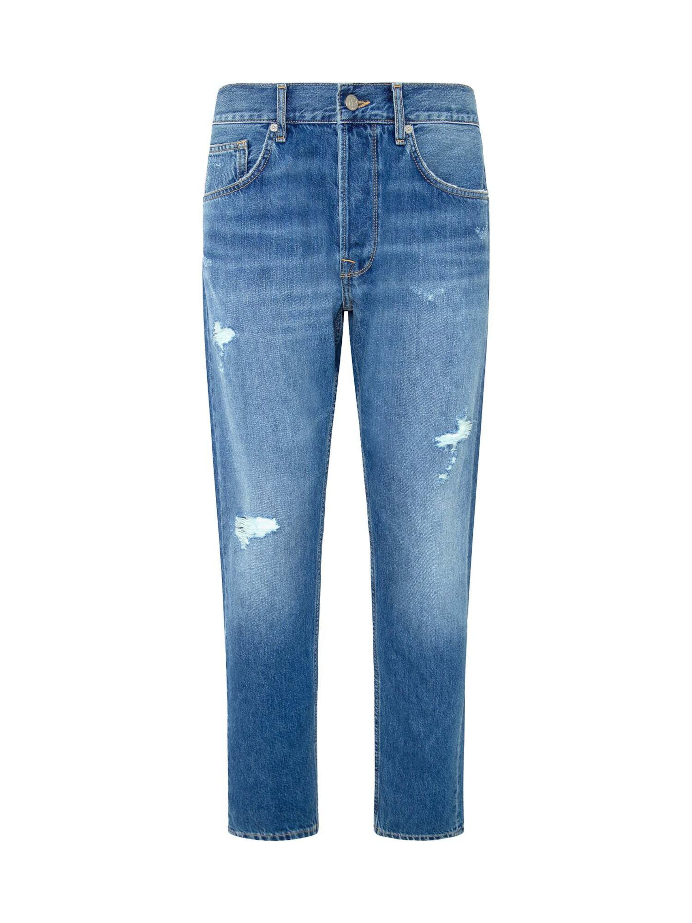 Pepe Jeans Tapered Jeans in Blauw: voorkant