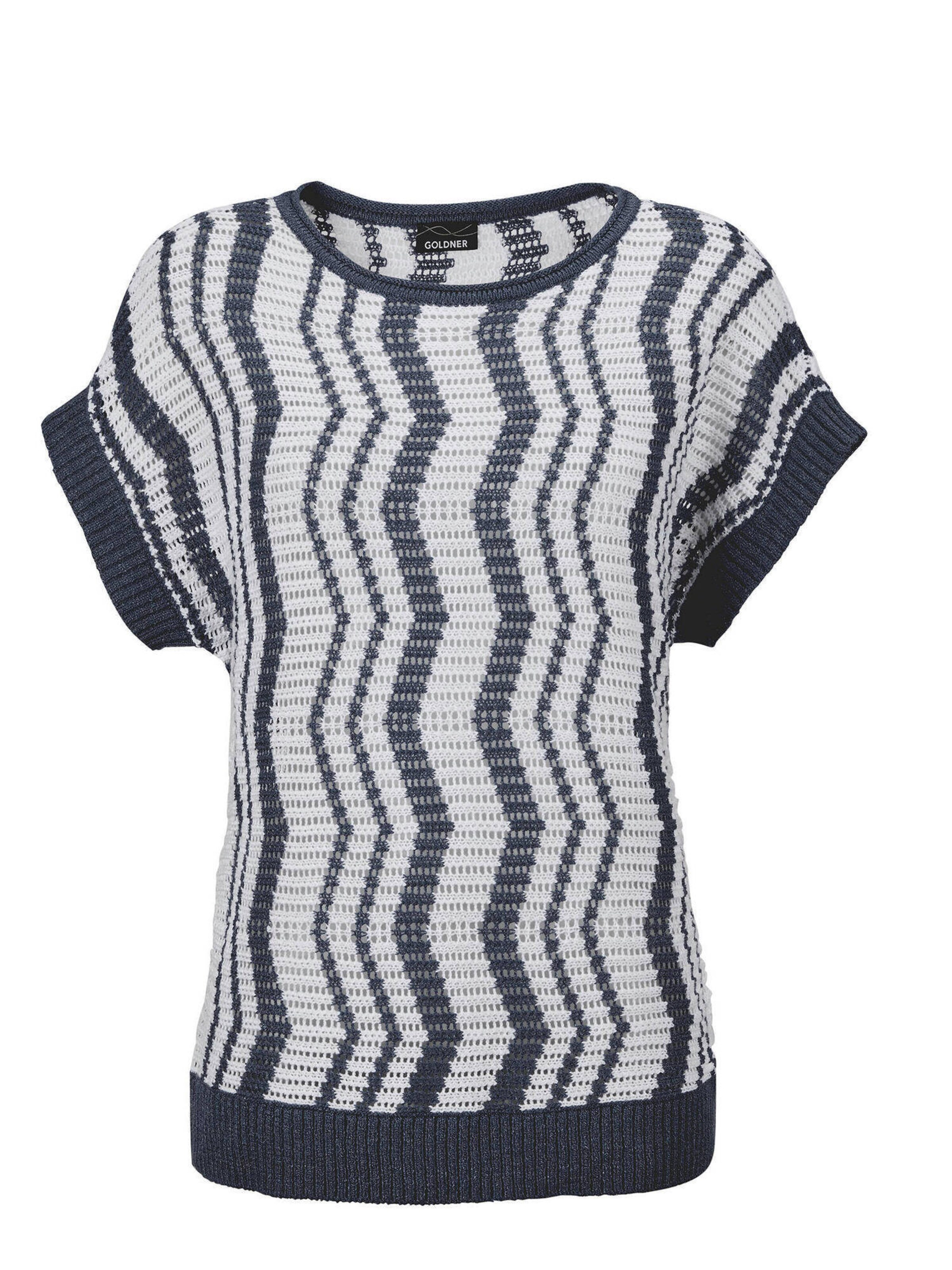 Goldner Pull-over en marine / blanc, Vue avec produit