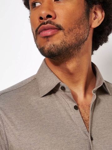 DESOTO Slim fit Overhemd 'Modern Kent' in Bruin