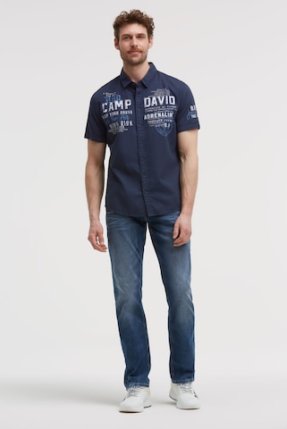 CAMP DAVID Regular fit Button Up Shirt in Blue