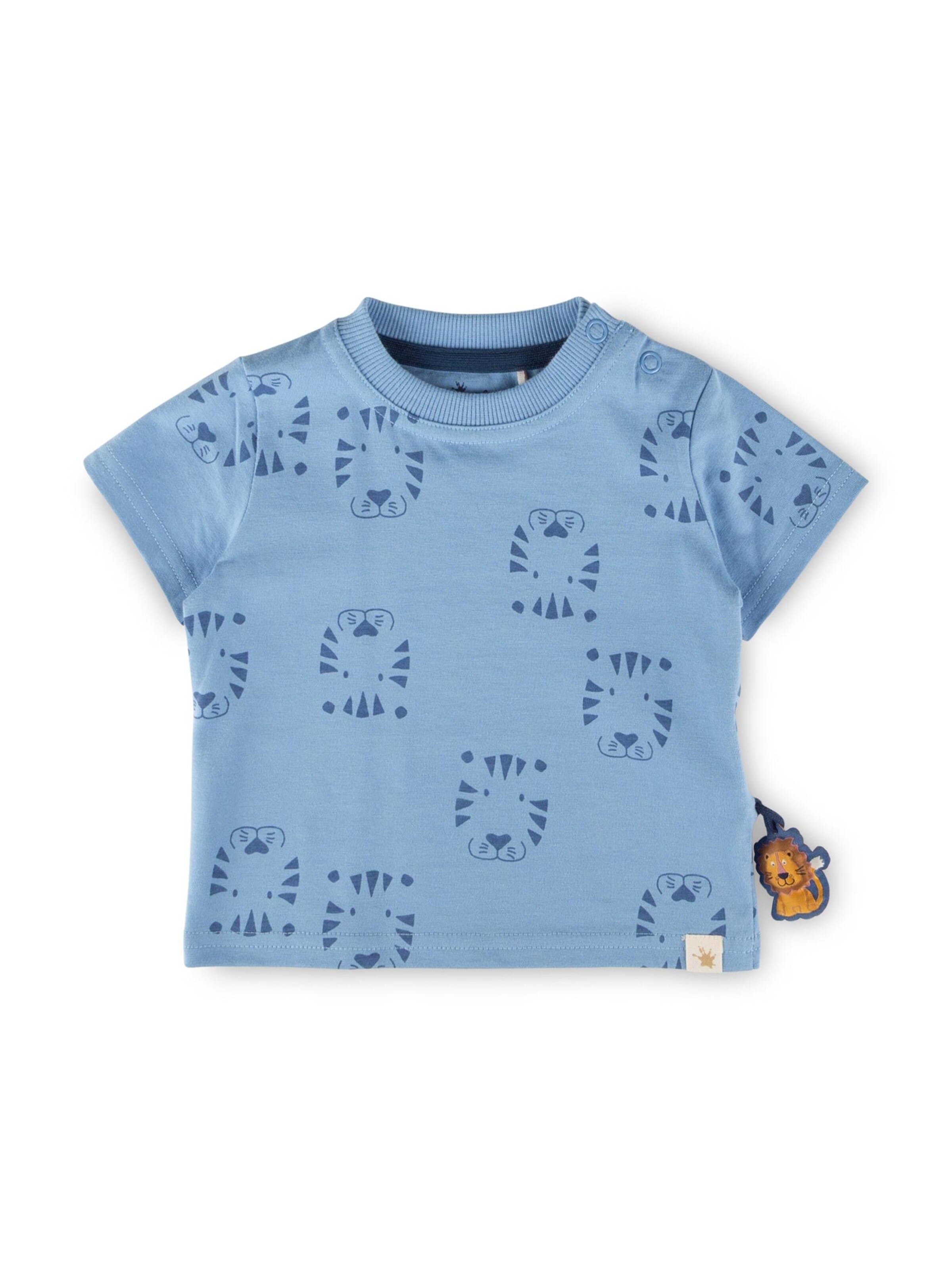 SIGIKID Shirt 'T-Shirt Tiger & Löwe' in Blue: front