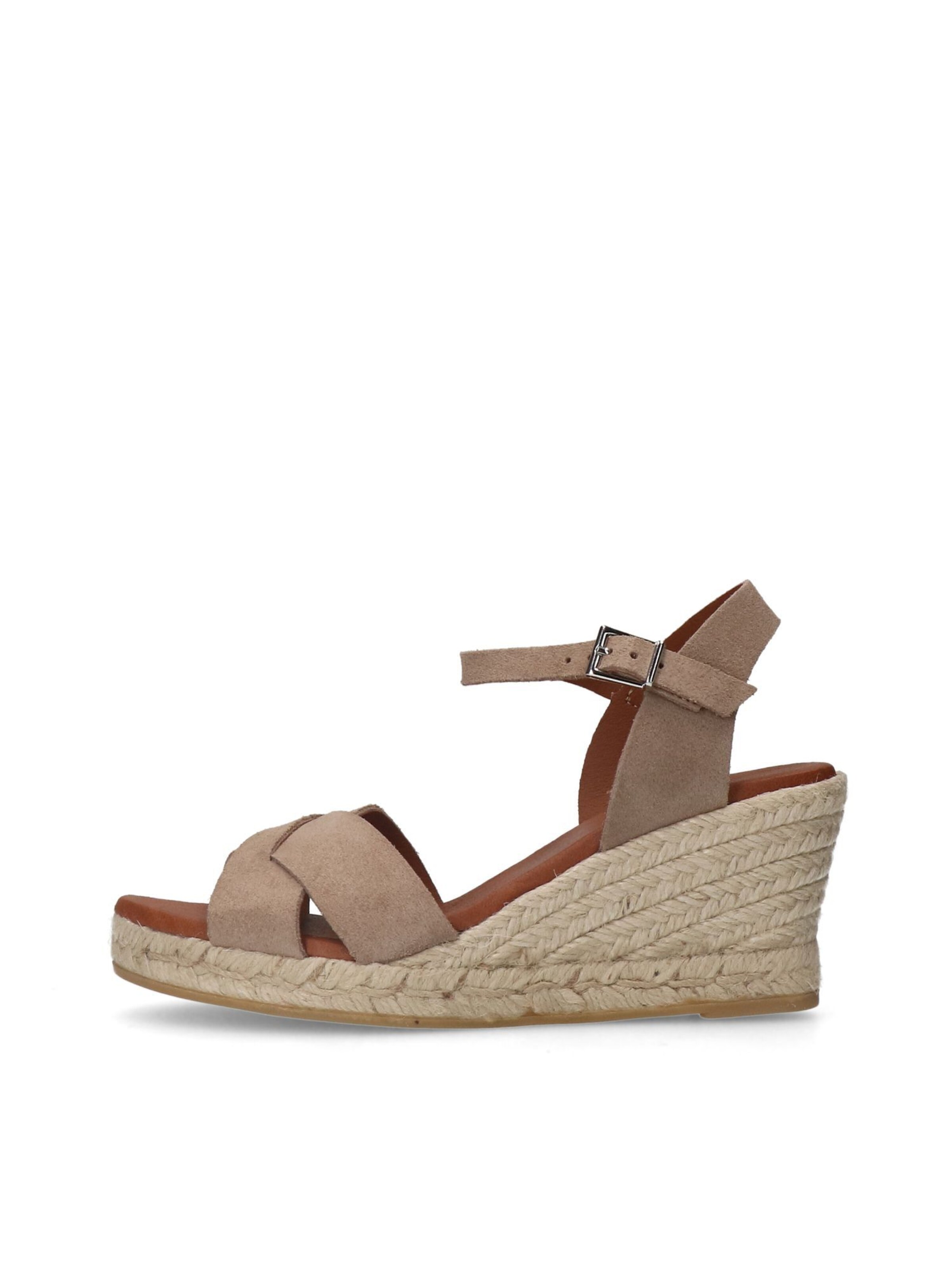 MANFIELD Strap Sandals in Grey