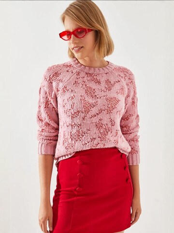 Bianco Lucci Pulóver 'Pullover' - rózsaszín: elől