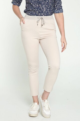 Cassis Slimfit Hose in Beige: predná strana