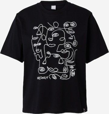 Iriedaily T-Shirt 'Faces' in Schwarz: predná strana