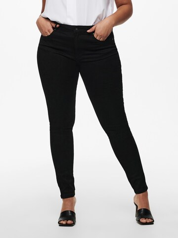 ONLY Carmakoma Skinny Jeans 'Augusta' in Zwart: voorkant