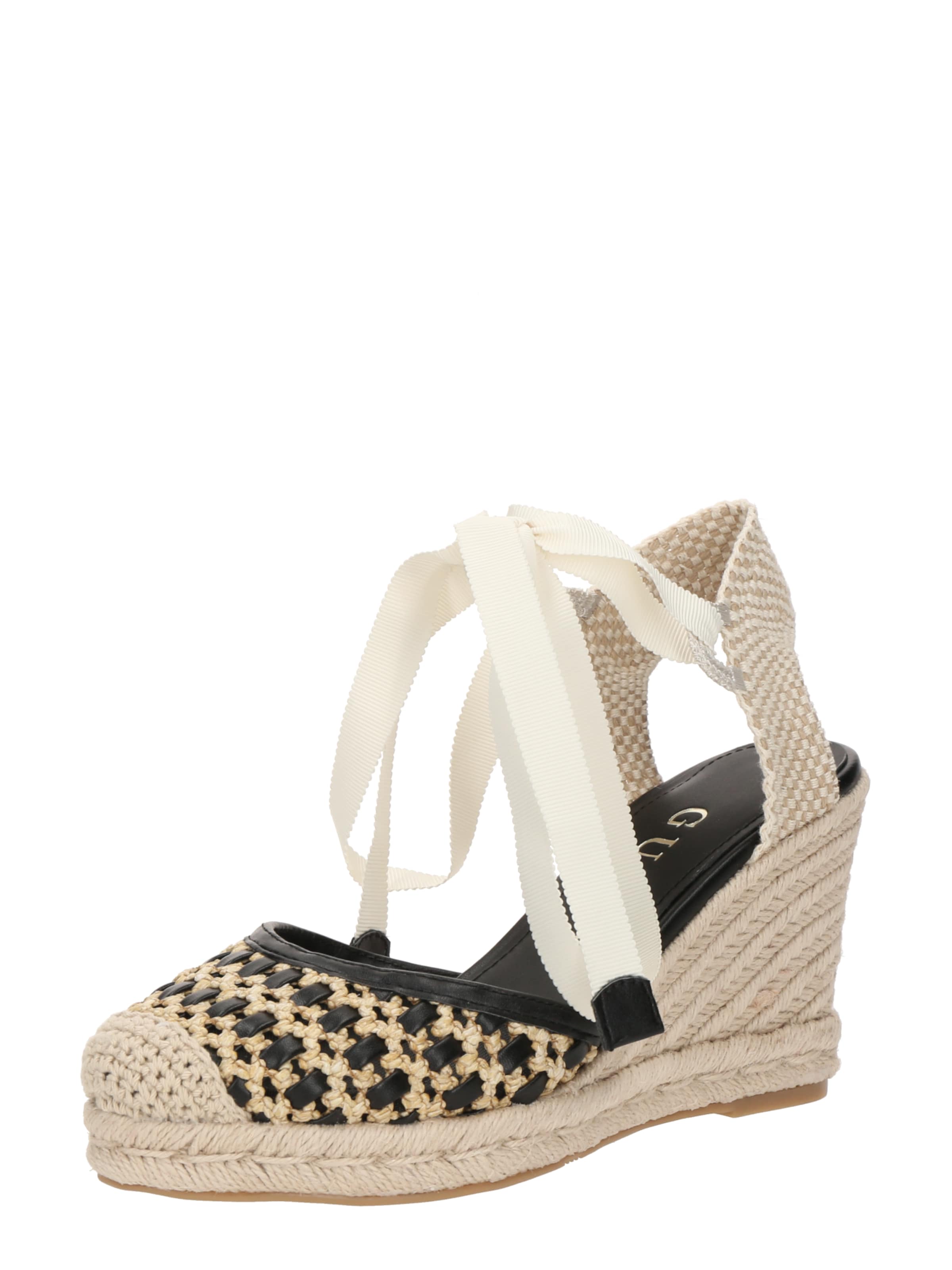 GUESS Lahtise kannaosaga kontsakingad 'CYRENAM', värv must: eest vaates