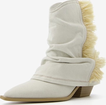 Bottines Bershka en beige : devant