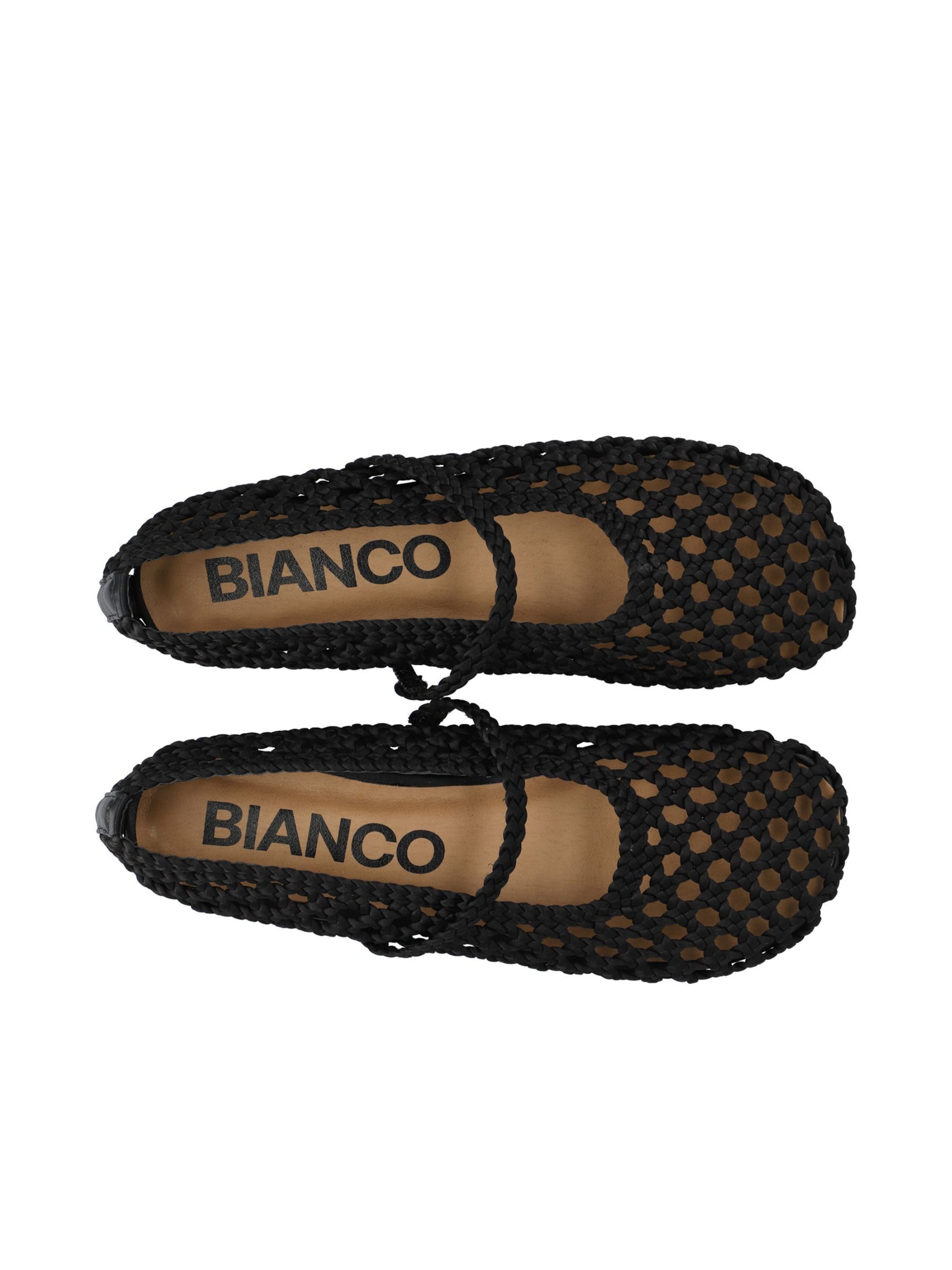 Bianco Ballerina met riempjes 'BIASTELLA' in Zwart