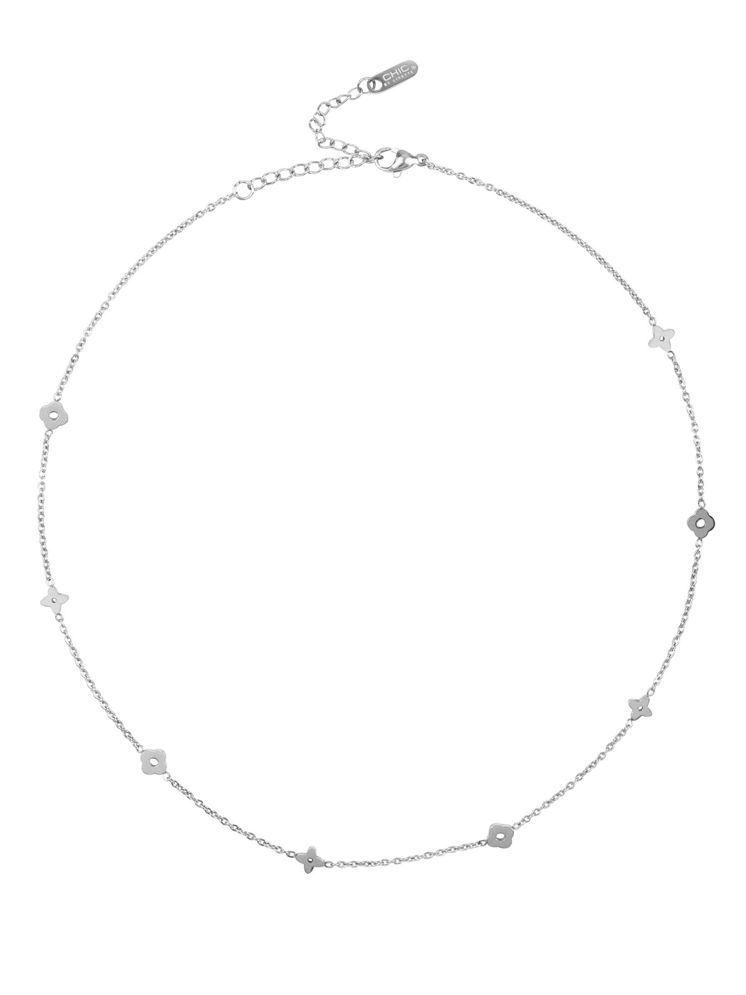 Chaîne 'Necklace Rome Clover' Chic by Lirette en argent : devant