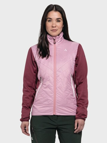 Schöffel Functionele fleece jas 'Cascata WMS' in Roze: voorkant