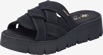 Rieker Mules in Black: front