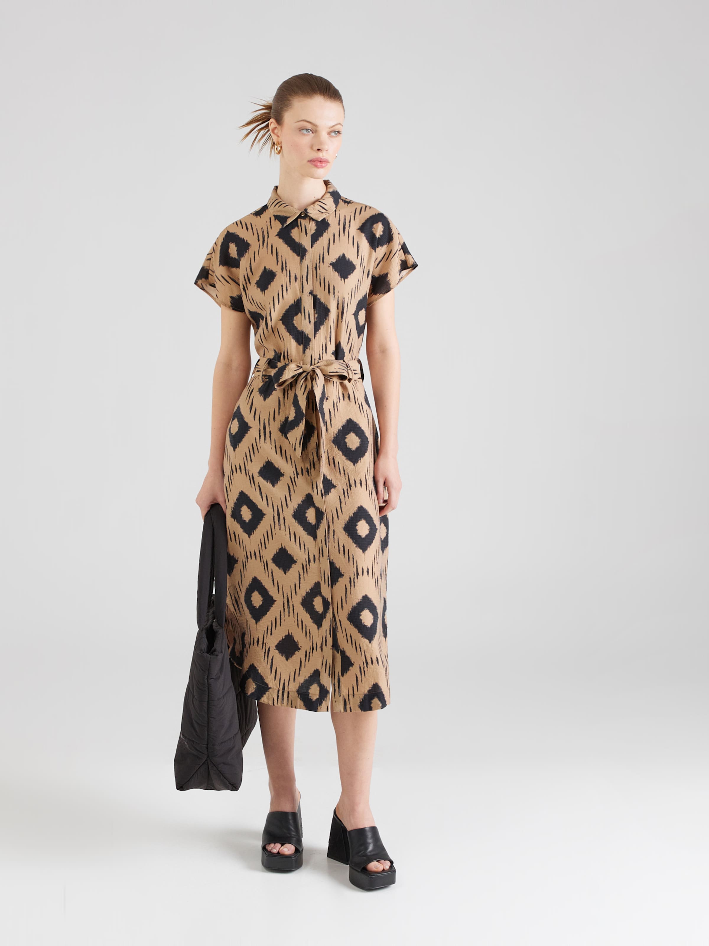 OBJECT Blousejurk BERRY in Camel ABOUT YOU