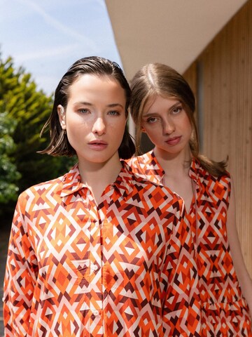 Pink Label Summer dress 'BEACHWEAR AZTEC' in Orange