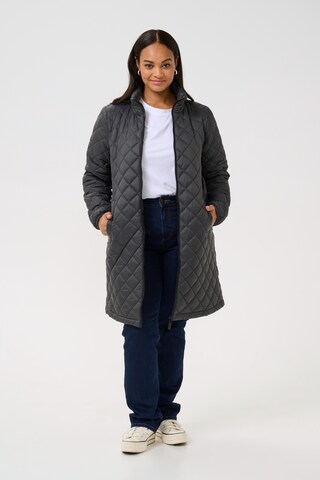 Manteau mi-saison 'Moreen' KAFFE CURVE en noir : devant