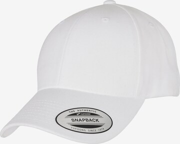 Cappello da baseball di Flexfit in bianco: frontale