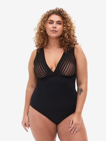 Devoted by Zizzi Shirtbody in Schwarz: predná strana