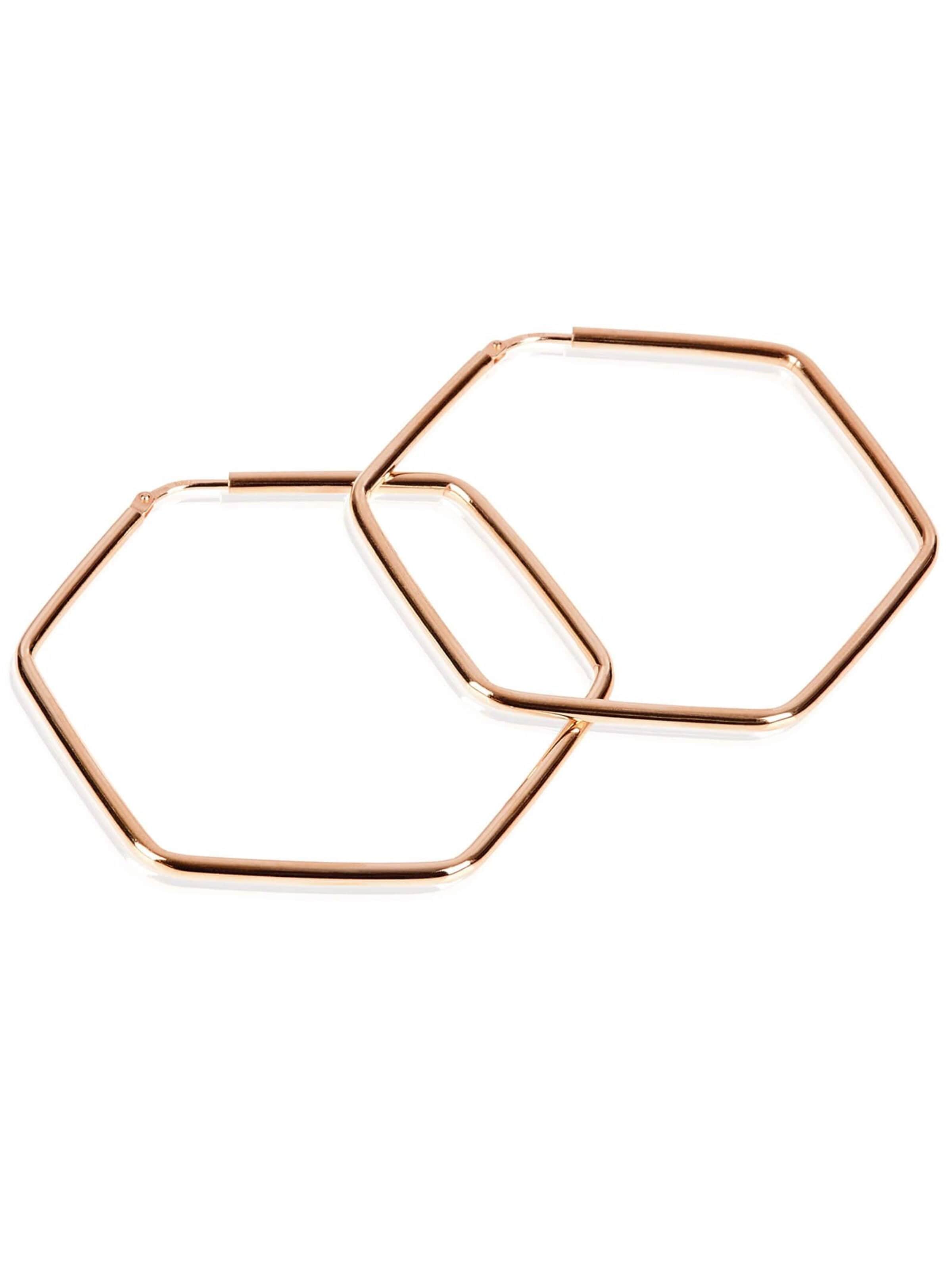 modabilé Ohrringe 'HEXAGON Klassisch'‌‌‌‌‌‌‌‌‌‌ in Gold: Vorderseite