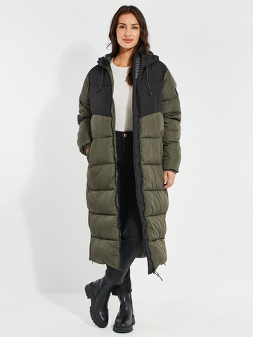 Threadbare Winter coat in Green