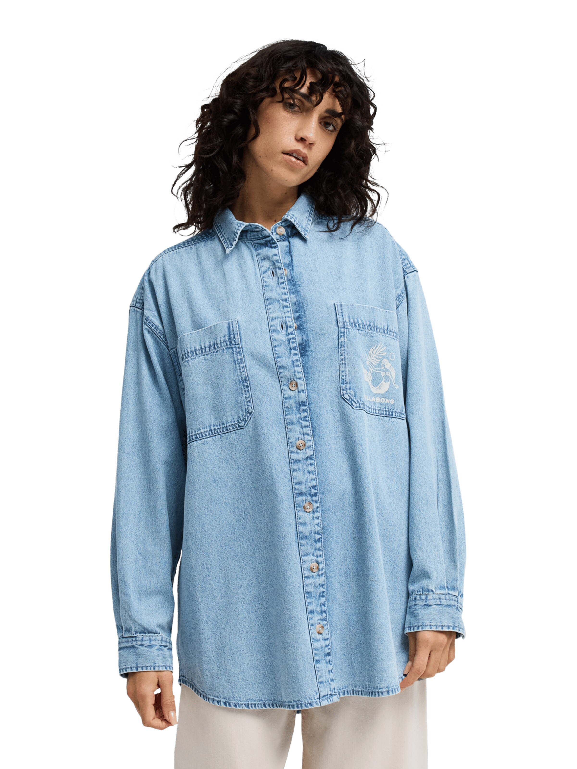 BILLABONG Blouse 'Down The Coast' in Blue: front