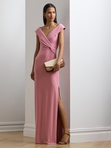 Lauren Ralph Lauren Petite Evening dress 'CLASSIC MJ-GOWN' in Pink: front