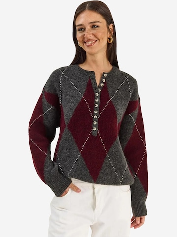 Pullover di Bianco Lucci in grigio: frontale