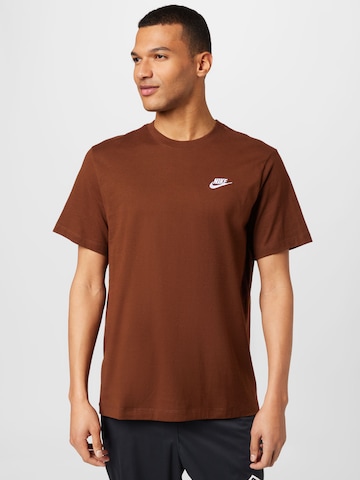 Nike Sportswear Regular Fit Skjorte 'Club' i brun: forside