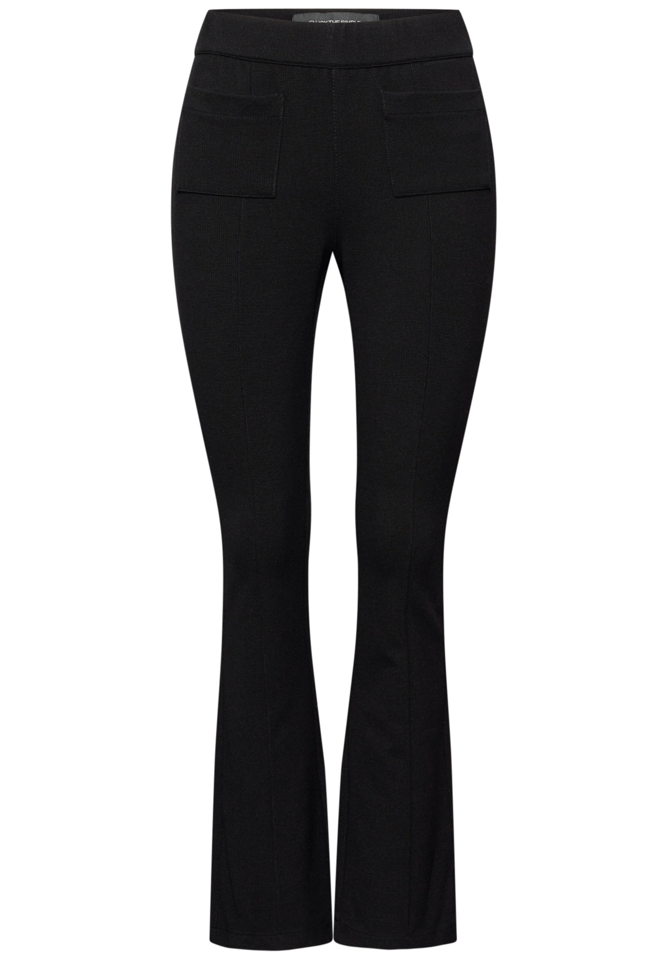 STREET ONE Boot cut Pants in Black: front