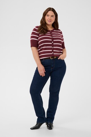 KAFFE CURVE Knit cardigan 'KClizzy' in Red