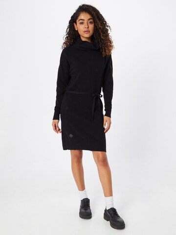 Ragwear Knitted dress 'BABETT' in Black: front