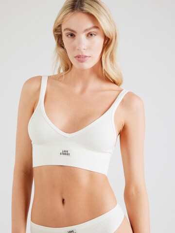 LOVE Stories - Soutien Bustier Soutien 'Posey' em branco: frente