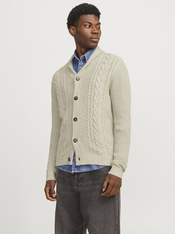 Vestes en maille JACK & JONES en beige : devant