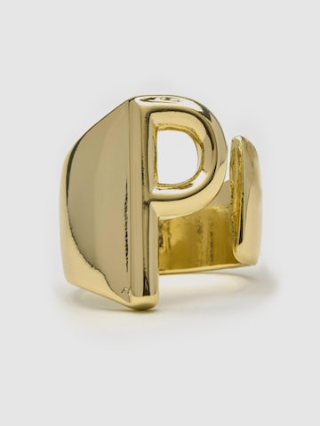 Luxenter Ring 'Alphabet P'‌‌‌‌‌ in Gold: Vorderseite
