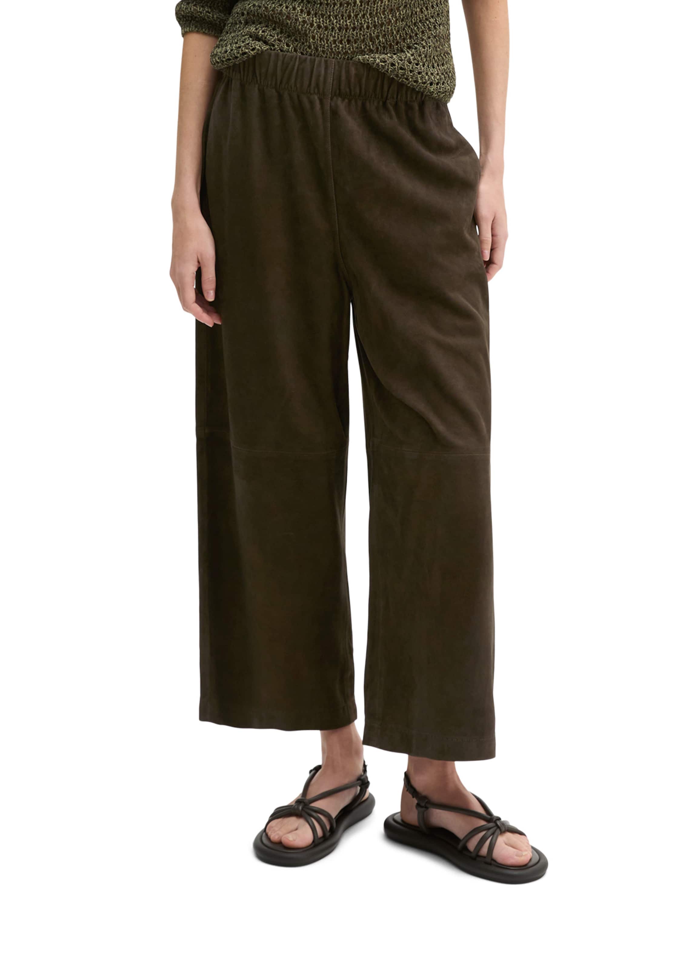 Marc O'Polo Loosefit Broek in Bruin: voorkant