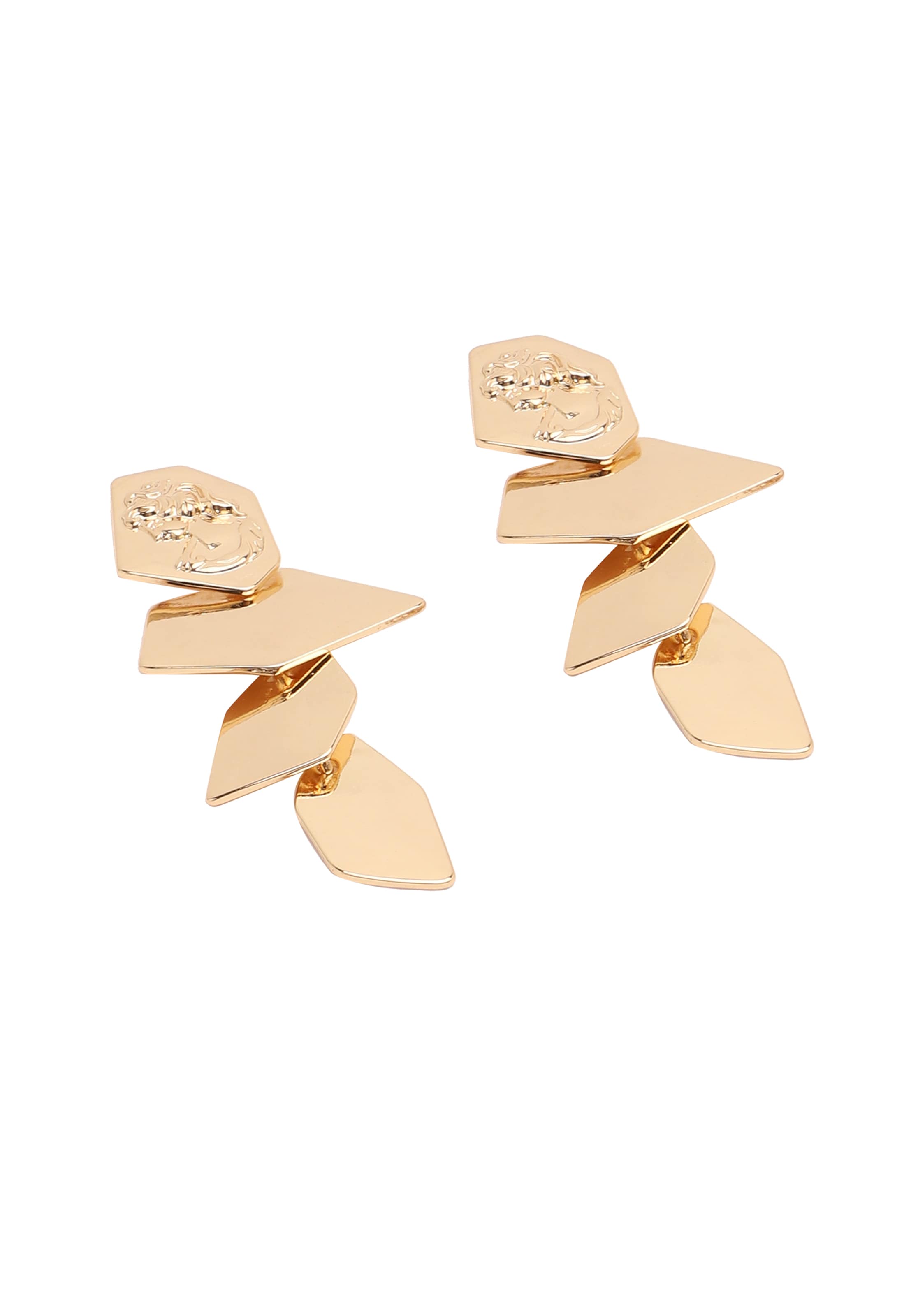 SOHI Náušnice - Zlatá: predná strana