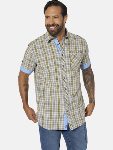 Jan Vanderstorm Comfort fit Button Up Shirt 'Mainer' in Beige: front