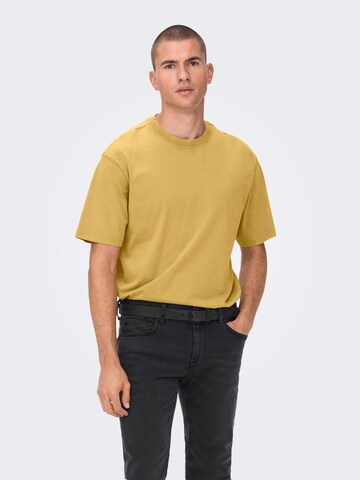 Only & Sons Shirt 'Ron' in Yellow: front