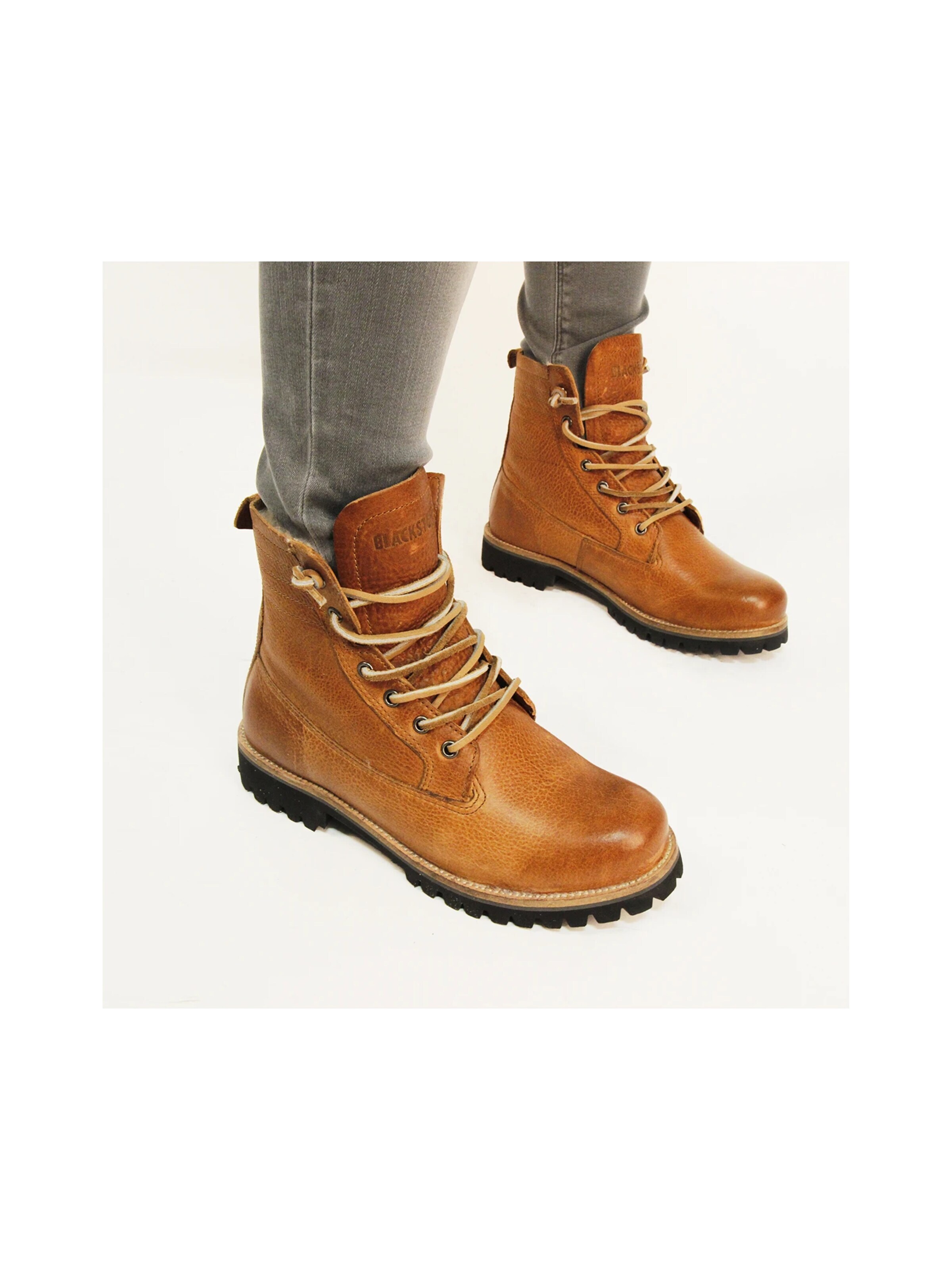 Bottines à lacets 'DAKOTA' BLACKSTONE en marron