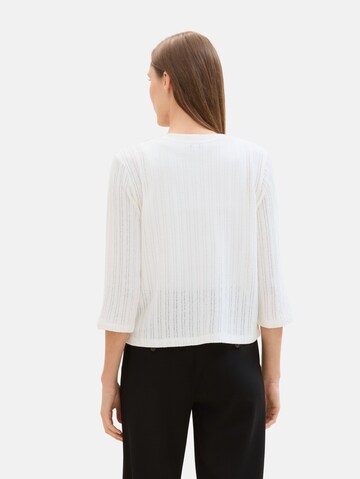 TOM TAILOR Knit cardigan in White