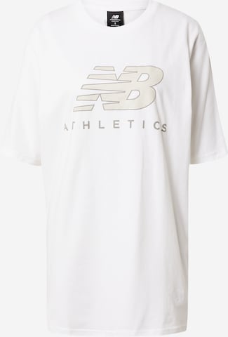 new balance Shirt 'Athletics' in Weiß: predná strana