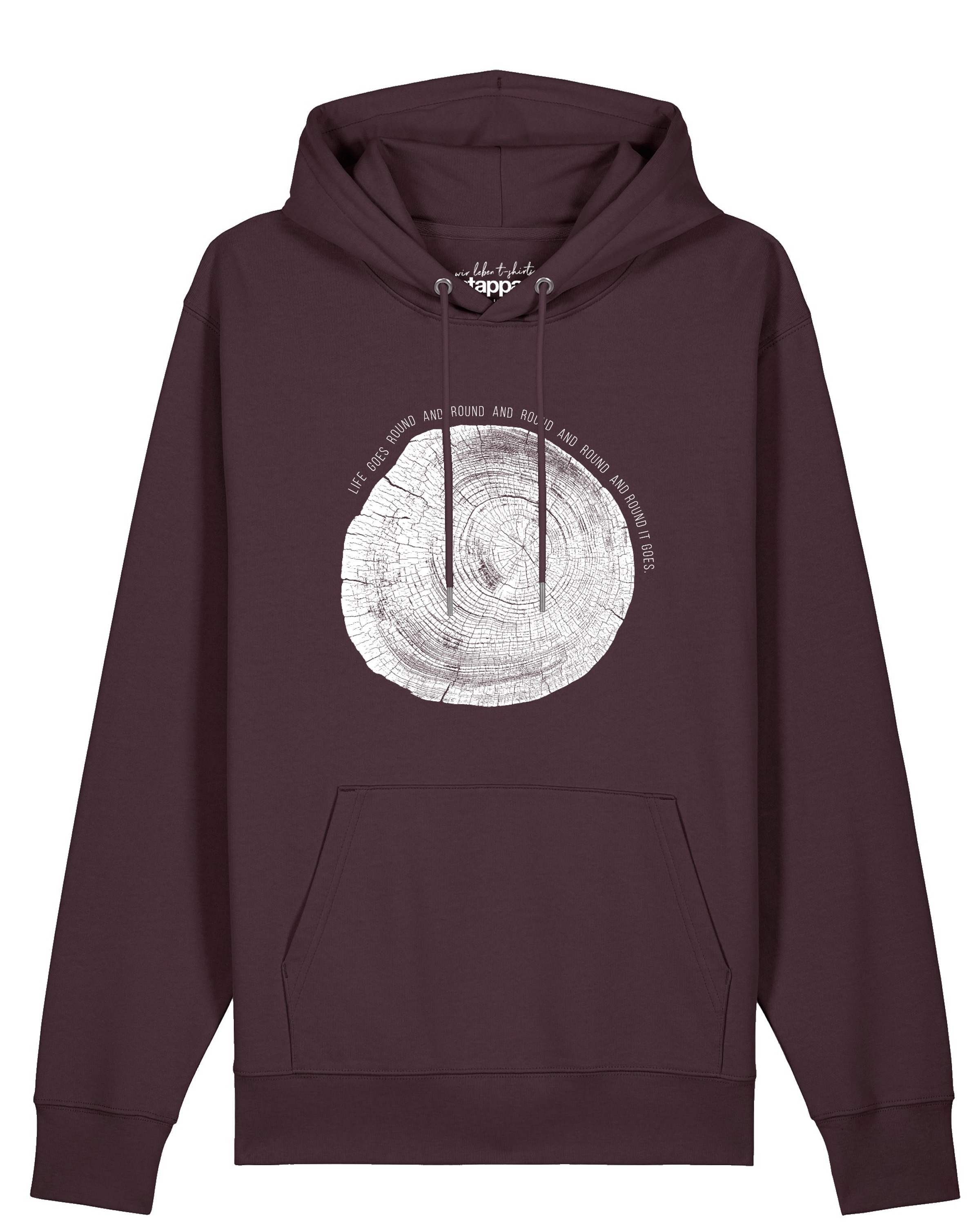 Watapparel Sweatshirt 'Baumscheibe' in Rood: voorkant