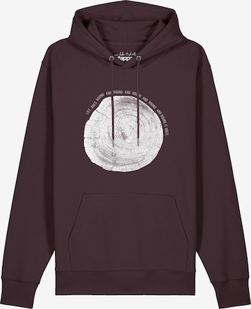 Sweat-shirt 'Baumscheibe' Watapparel en rouge : devant